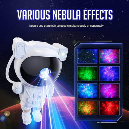 ✨ Astronaut Galaxy Projector – 360° Magnetic Head Rotation | Remote Control | Starry Night Light | Home & Party Decor