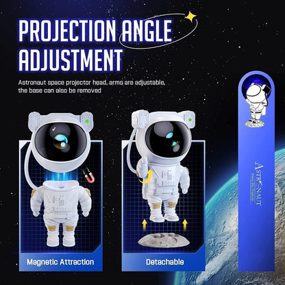 ✨ Astronaut Galaxy Projector – 360° Magnetic Head Rotation | Remote Control | Starry Night Light | Home & Party Decor